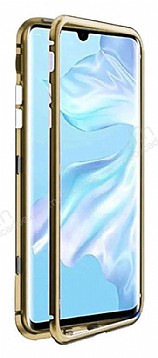 Dafoni Glass Guard Samsung Galaxy A70 Metal Kenarl Cam Gold Klf