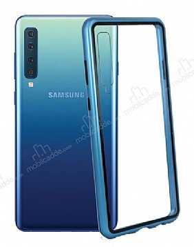 Dafoni Glass Guard Samsung Galaxy M30 Metal Kenarl Cam Mavi Klf
