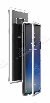 Dafoni Glass Guard Samsung Galaxy Note 9 Metal Kenarl Cam Silver Klf