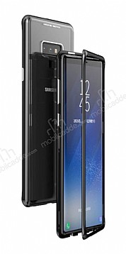 Dafoni Glass Guard Samsung Galaxy Note 9 Metal Kenarl Cam Siyah Klf