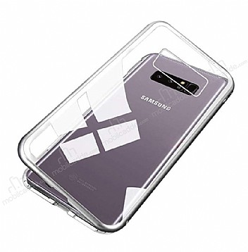 Dafoni Glass Guard Samsung Galaxy S10e Metal Kenarl Cam Silver Klf