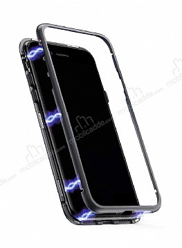 Dafoni Glass Guard Samsung Galaxy S8 Plus Metal Kenarl Cam Siyah Klf