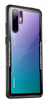 Dafoni Glass Shield Huawei P30 Pro Siyah Silikon Kenarl Cam Klf