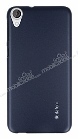 Dafoni HTC Desire 820 Metallic Thin Dark Silver Rubber Klf