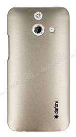 Dafoni HTC One E8 Metallic Thin Gold Rubber Klf