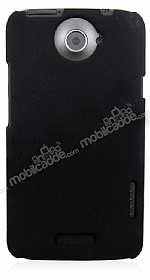 Eiroo HTC One X Kumlu Siyah Rubber Klf