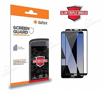Dafoni Huawei Mate 10 Pro Slim Triple Shield Siyah Ekran Koruyucu