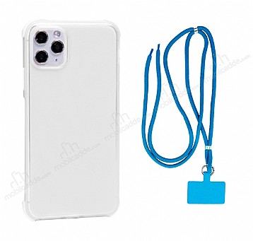 Dafoni Hummer iPhone 11 Pro Mavi Askl Ultra Koruma Klf