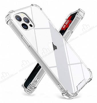 Dafoni Hummer iPhone 12 Pro Max 6.7 in Ultra Koruma Silikon Kenarl effaf Klf