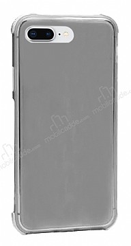 Dafoni Hummer iPhone 7 Plus / 8 Plus Ultra Koruma Silikon Kenarl effaf Siyah Klf