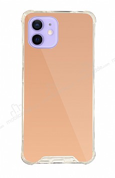 Dafoni Hummer Mirror iPhone 12 / 12 Pro 6.1 in Aynal Rose Gold Silikon Klf