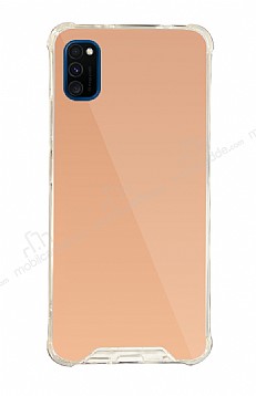 Dafoni Hummer Mirror Samsung Galaxy M21 Aynal Rose Gold Silikon Klf