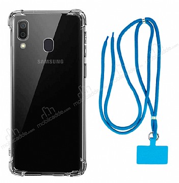 Dafoni Hummer Samsung Galaxy A01 Mavi Askl Ultra Koruma Klf
