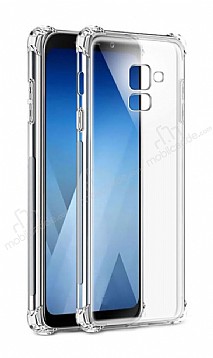 Dafoni Hummer Samsung Galaxy A8 Plus 2018 Ultra Koruma Silikon Kenarl effaf Klf