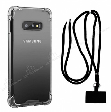 Dafoni Hummer Samsung Galaxy S10e Siyah Askl Ultra Koruma Klf
