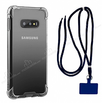 Dafoni Hummer Samsung Galaxy S10e Lacivert Askl Ultra Koruma Klf