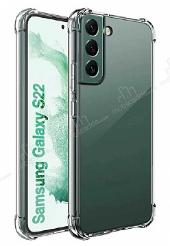 Dafoni Hummer Samsung Galaxy S22 5G Sper Koruma Kamera Korumal Silikon Kenarl effaf Klf