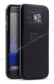 Dafoni iPaky Samsung Galaxy S7 Edge Ultra Koruma Dark Silver Klf