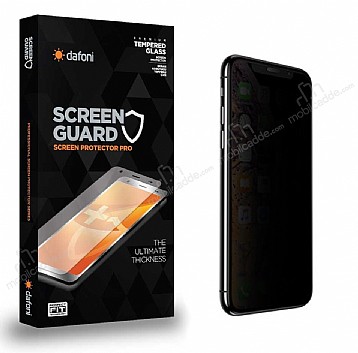 Dafoni iPhone 13 Mini Toz nleyicili Privacy Tempered Glass Premium Cam Ekran Koruyucu