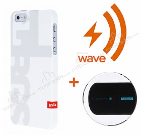 Dafoni iPhone SE / 5 / 5S Wave Golla Beyaz Kablosuz arj Seti