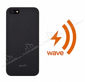 Dafoni iPhone SE / 5 / 5S Wave Rubber Kablosuz arj Eden Siyah Klf