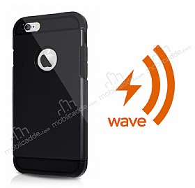 Dafoni iPhone 6 / 6S Wave Slim Power Kablosuz Sarj Eden Siyah Klf