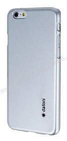 Dafoni iPhone 6 / 6S Metallic Thin Silver Rubber Klf