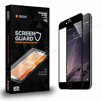 Dafoni iPhone 6 Plus / 6S Plus Full Tempered Glass Premium Siyah Cam Ekran Koruyucu