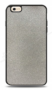 Dafoni iPhone 6 Plus / 6S Plus Silikon Kenarl Simli Silver Klf