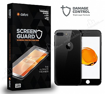 Dafoni iPhone 7 Plus Full Darbe Emici Siyah n+Arka Ekran Koruyucu Film