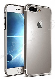 Dafoni iPhone 7 Plus / 8 Plus Kamera Korumal effaf Siyah Silikon Klf