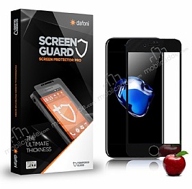 Dafoni iPhone 7 Plus / 8 Plus n + Arka Tempered Glass Ayna Siyah Cam Ekran Koruyucu