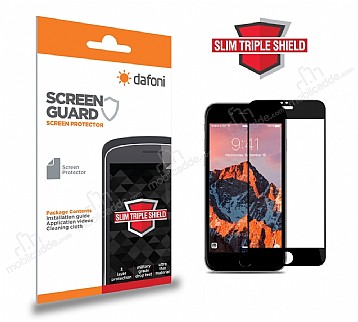 Dafoni iPhone SE 2020 Full Siyah Slim Triple Shield Ekran Koruyucu