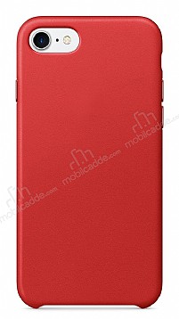 Dafoni Leather iPhone SE 2020 Krmz Deri Klf