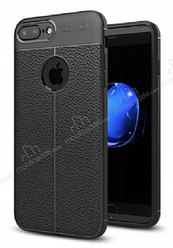 Dafoni Liquid Shield Premium iPhone 7 Plus Siyah Silikon Klf