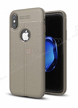 Dafoni Liquid Shield Premium iPhone XS Max Gri Silikon Klf