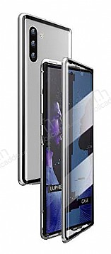 Dafoni Magnet Glass Samsung Galaxy Note 10 360 Derece Koruma Cam Silver Klf