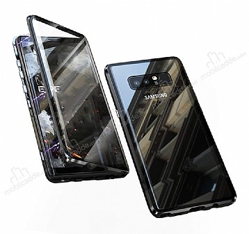 Dafoni Magnet Glass Samsung Galaxy Note 8 360 Derece Koruma Cam Siyah Klf