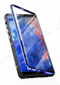 Dafoni Magnet Glass Samsung Galaxy Note 8 360 Derece Koruma Cam Lacivert Klf