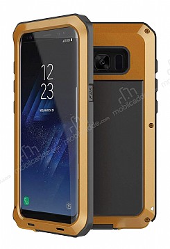 Dafoni Metal Armor Samsung Galaxy S8 360 Derece Koruma Gold Klf