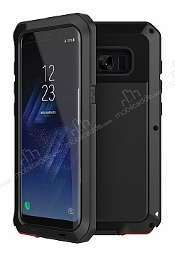 Dafoni Metal Armor Samsung Galaxy S8 Plus 360 Derece Koruma Siyah Klf