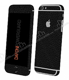 Dafoni PowerGuard iPhone 6 Plus n + Arka + Yan Siyah Deri Kaplama Sticker