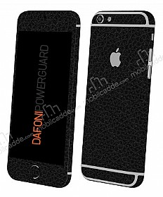 Dafoni PowerGuard iPhone 6S n + Arka + Yan Siyah Deri Kaplama Sticker