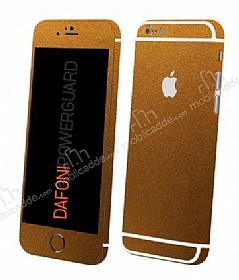Dafoni PowerGuard iPhone 6S n + Arka + Yan Gold Kaplama Sticker