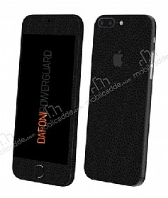 Dafoni PowerGuard iPhone 7 Plus / 8 Plus n + Arka + Yan Siyah Deri Kaplama Sticker