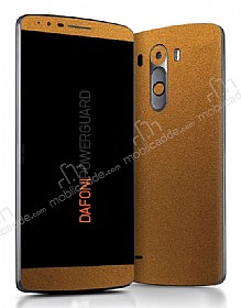 Dafoni PowerGuard LG G3 n + Arka Gold Kaplama Sticker