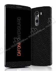 Dafoni PowerGuard LG G3 n + Arka Siyah Deri Kaplama Sticker