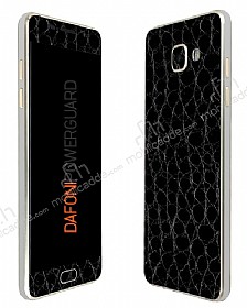 Dafoni PowerGuard Samsung Galaxy A7 2016 n + Arka Siyah Timsah Derisi Kaplama Sticker