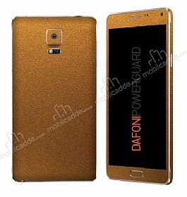 Dafoni PowerGuard Samsung Galaxy Note 4 n + Arka Gold Kaplama Sticker