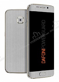 Dafoni PowerGuard Samsung Galaxy S6 Edge n + Arka Silver Kaplama Sticker